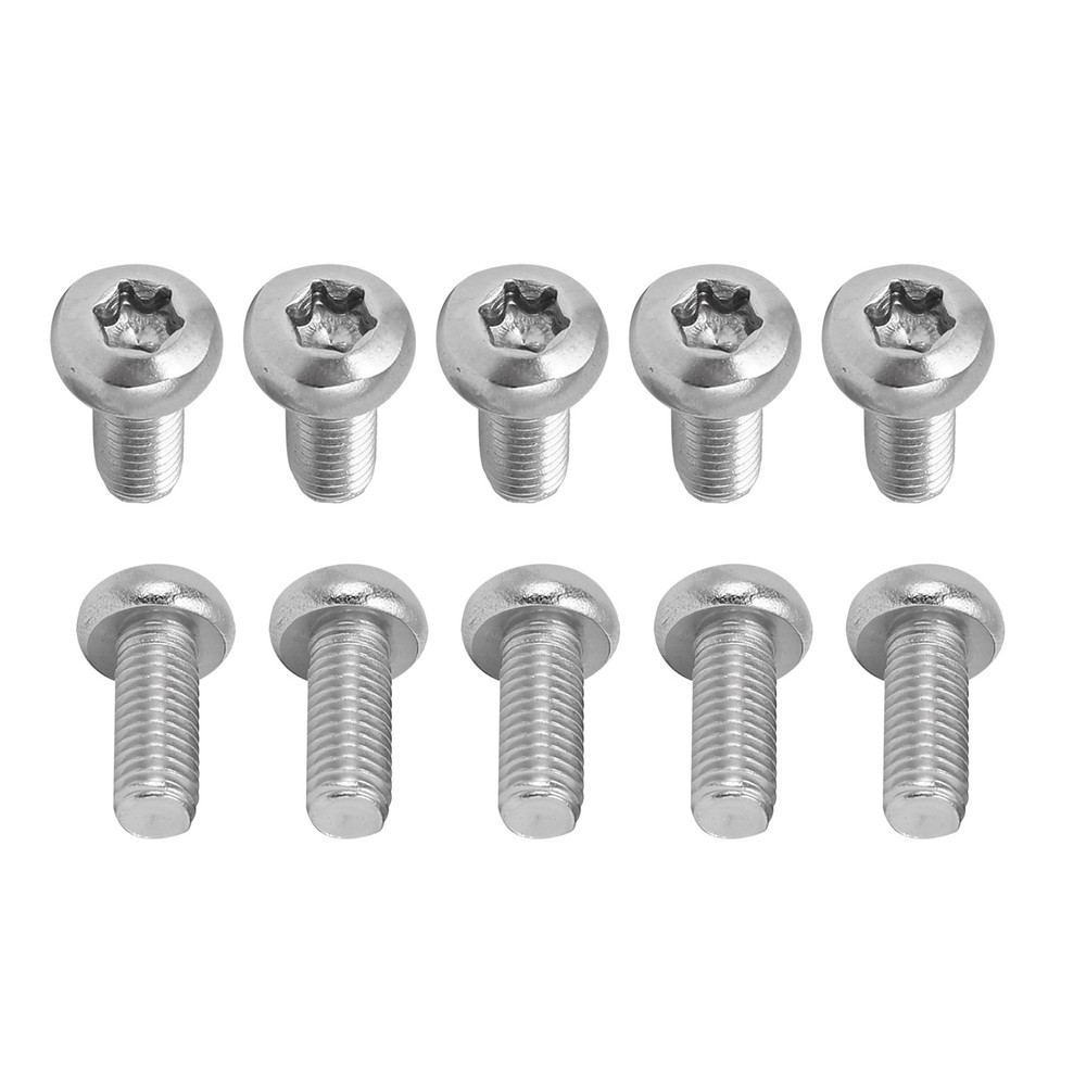 10Pcs M5x12mm Pan Head Torx Security Screws 316 Stainless Steel Silver
