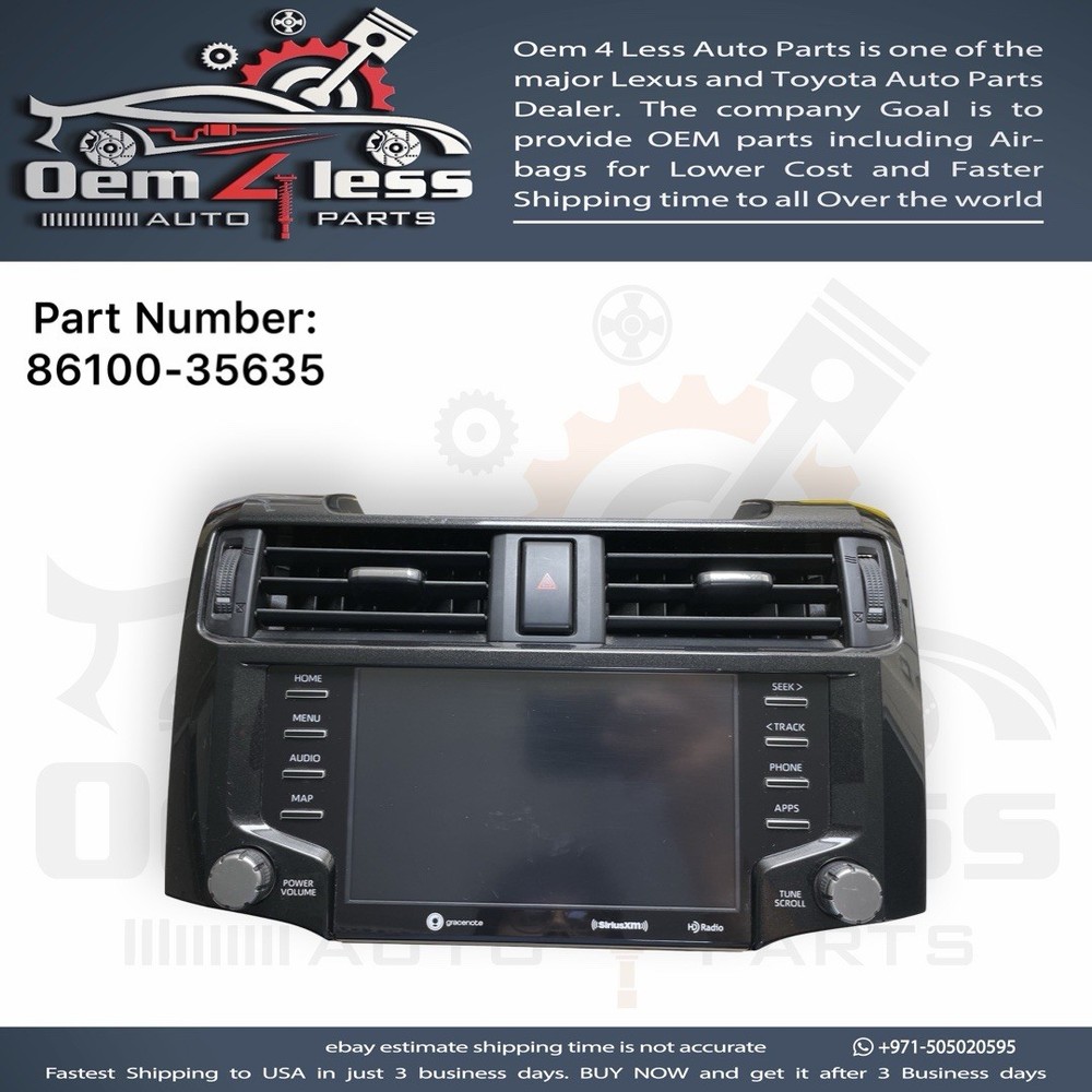 Toyota 4Runner Radio Audio Receiver Navigation Display 86100-35635 OEM 20 To 24