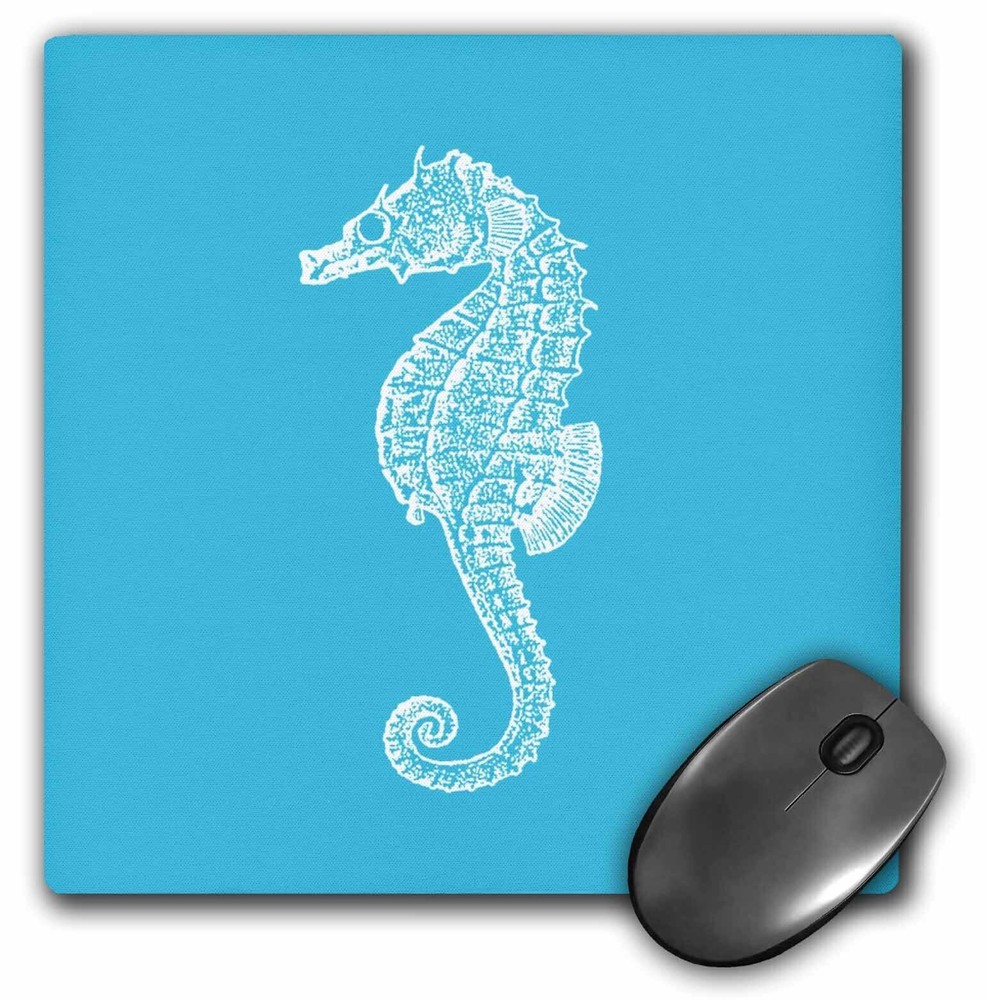 Blue Seahorse Ocean Marine Aquarium Mouse Pad – 3DRose Stylish Aquatic Design