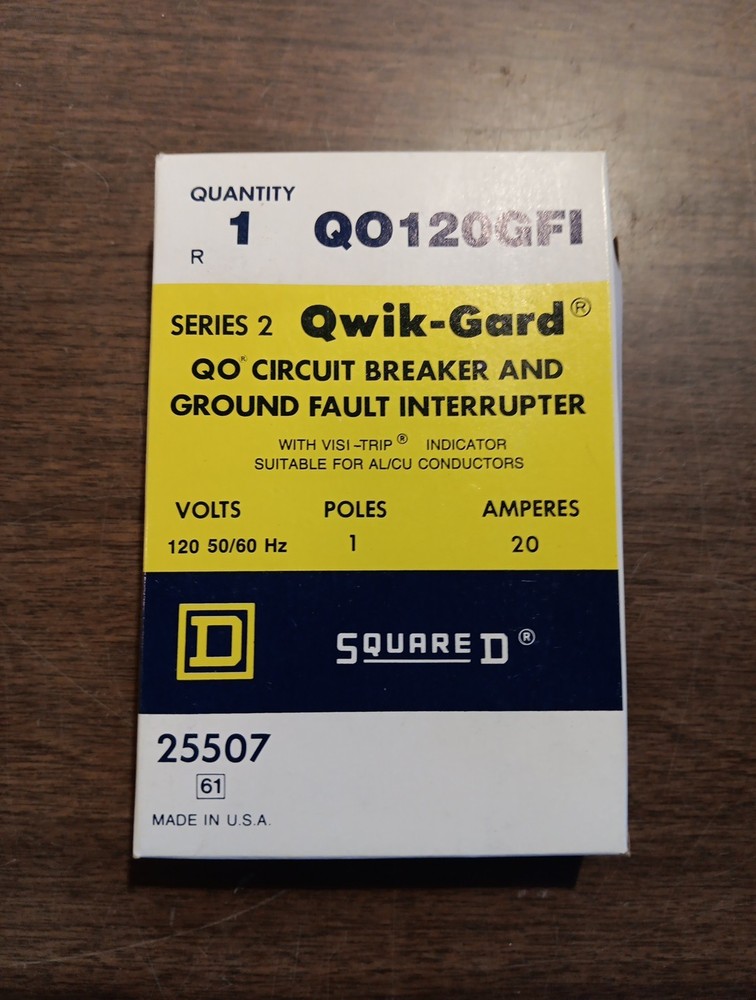 BRAND NEW Square D Qwik Gard Q0120GFI 25507