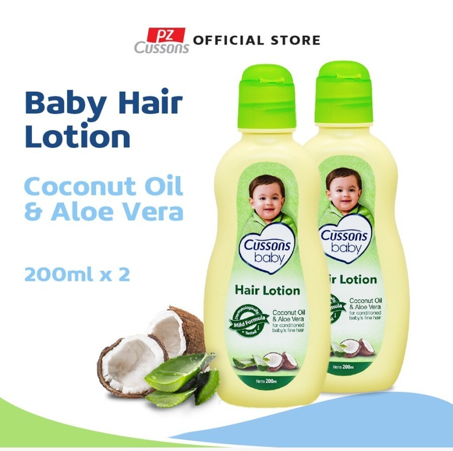Cussons Baby Hair Lotion 200ml with Coconut Oil & Aloe Vera