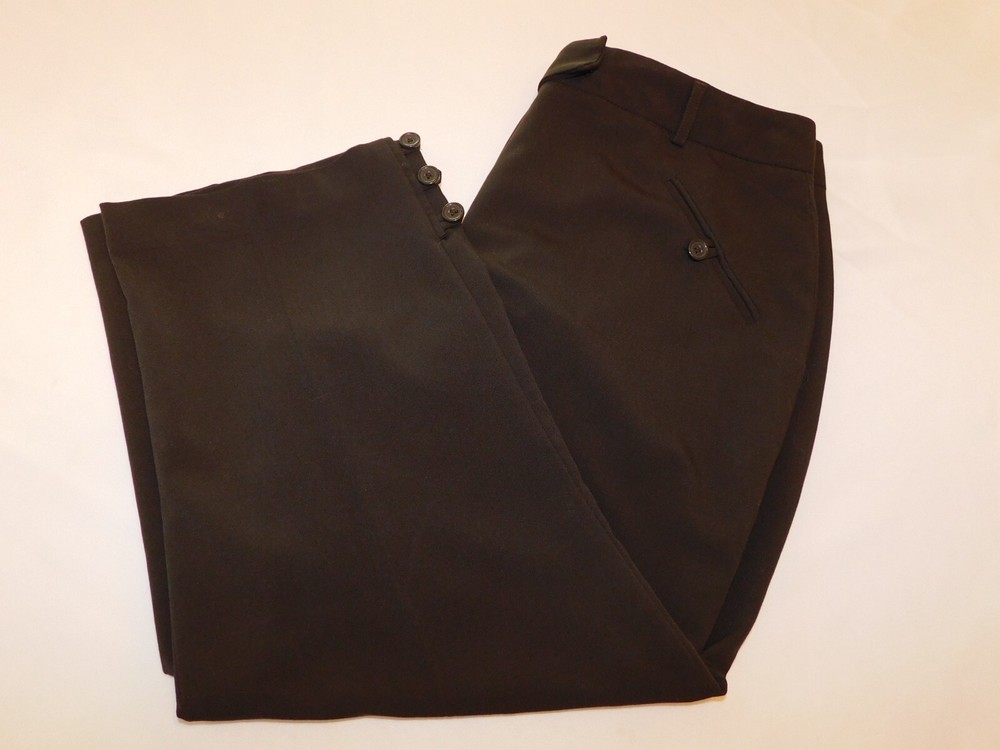 Dressbarn Women's Ladies Capri Pants Size 12 Dark Brown GUC Pre-owned