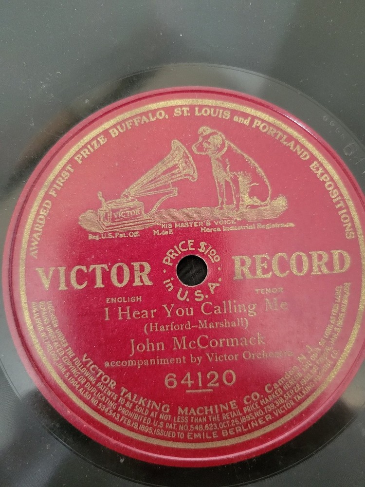 John McCormack  I Hear You Calling Me 78 RPM Record 1909 Victor Classical Vocal