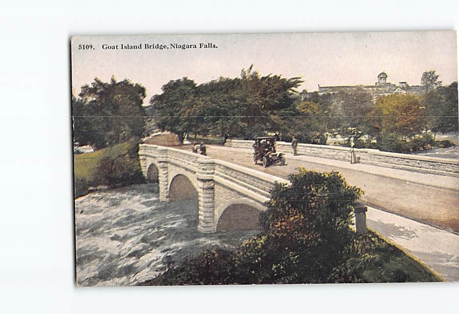 Postcard Goat Island Bridge Niagara Falls New York USA North America