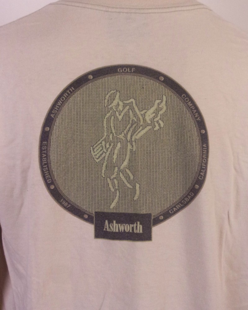 vintage 90s Ashworth Golf Logo T-Shirt USA made 2 sided SZ M