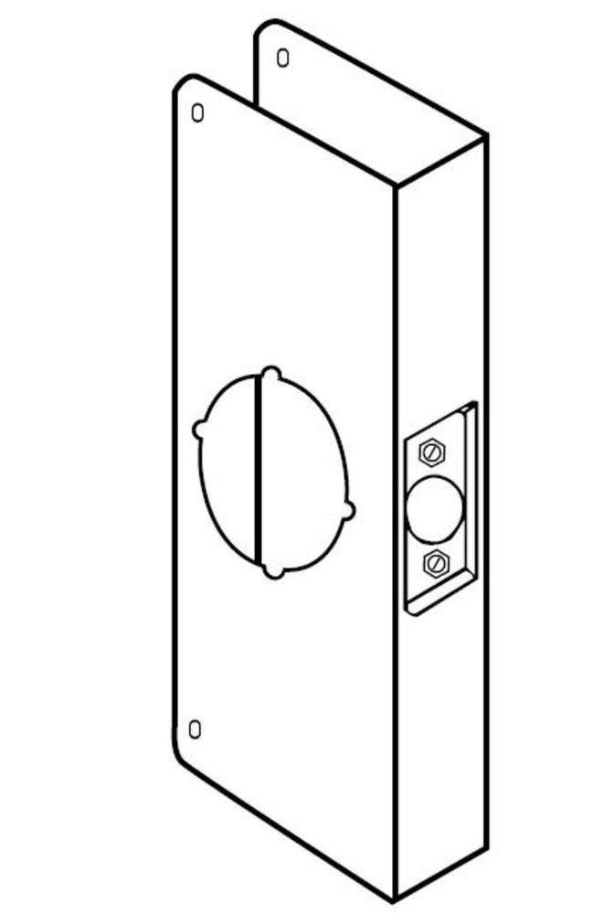 DON-JO 2-CW 1-Hole Heavy Duty Wrap Around Door Reinforcer for Enhanced Security