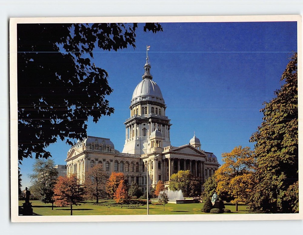 Postcard Illinois State Capitol Springfield Illinois USA