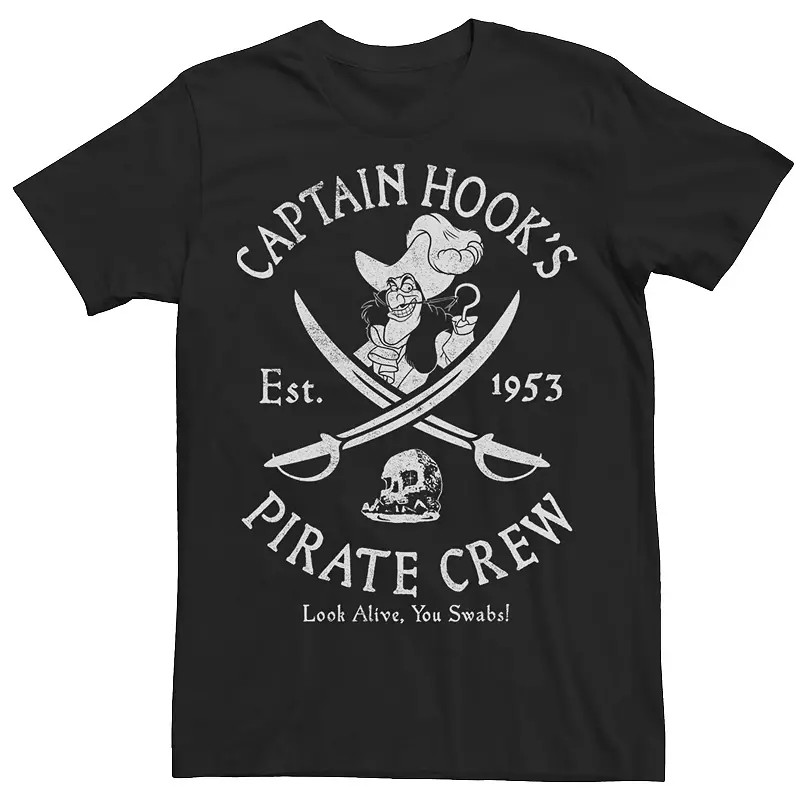 Disney's Peter Pan Captain Hook Pirate Crew Black T-Shirt