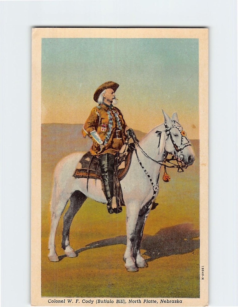 Postcard Colonel WF Cody (Buffalo Bill) North Platte Nebraska USA