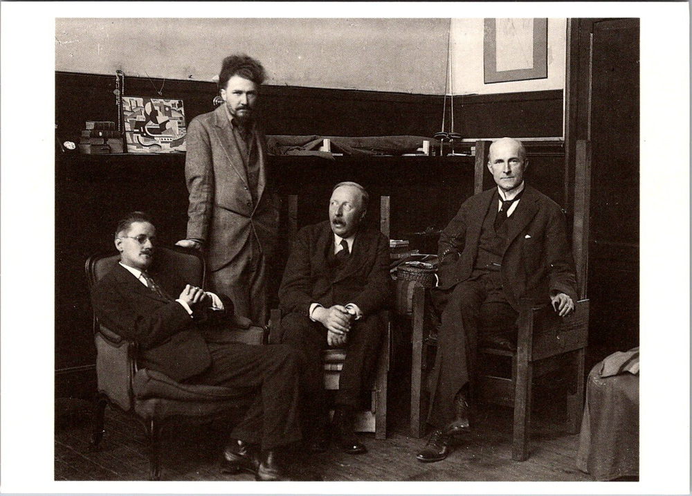Modernist Legends: James Joyce, Pound, Ford, Quinn – Coburn Photo 1922 Postcard