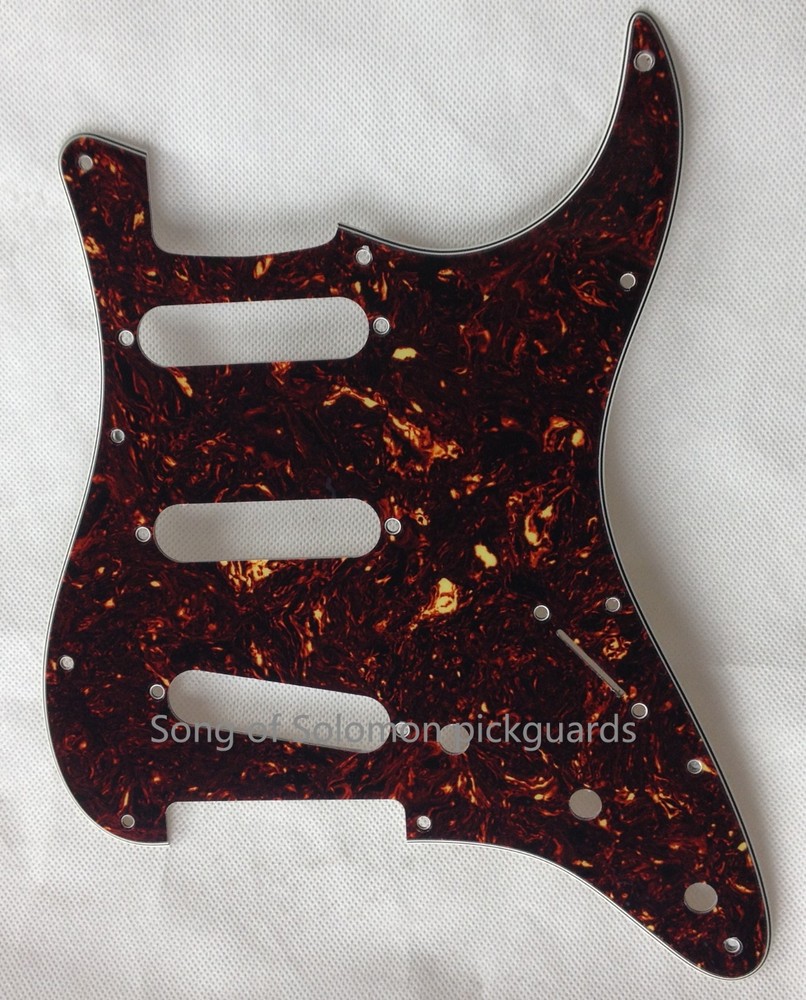 Guitar Parts For US Fender 62' Strat 11 Screw Guitar Pickguard, Brown Tortoise