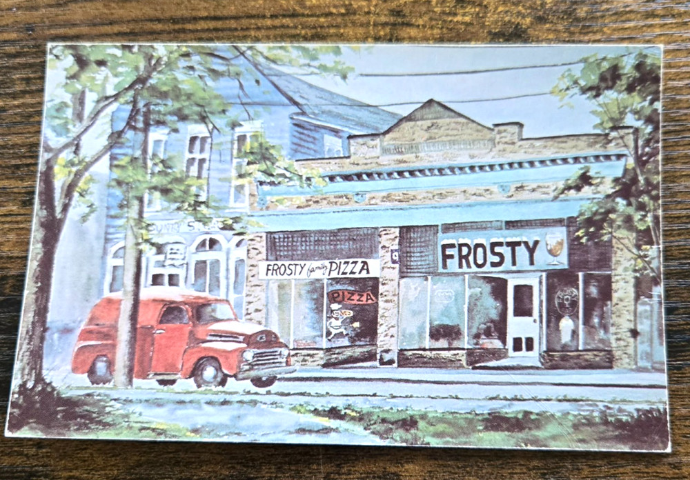 1992 Frosty Bar Put-in-Bay Ohio Postcard Lake Erie Watercolor