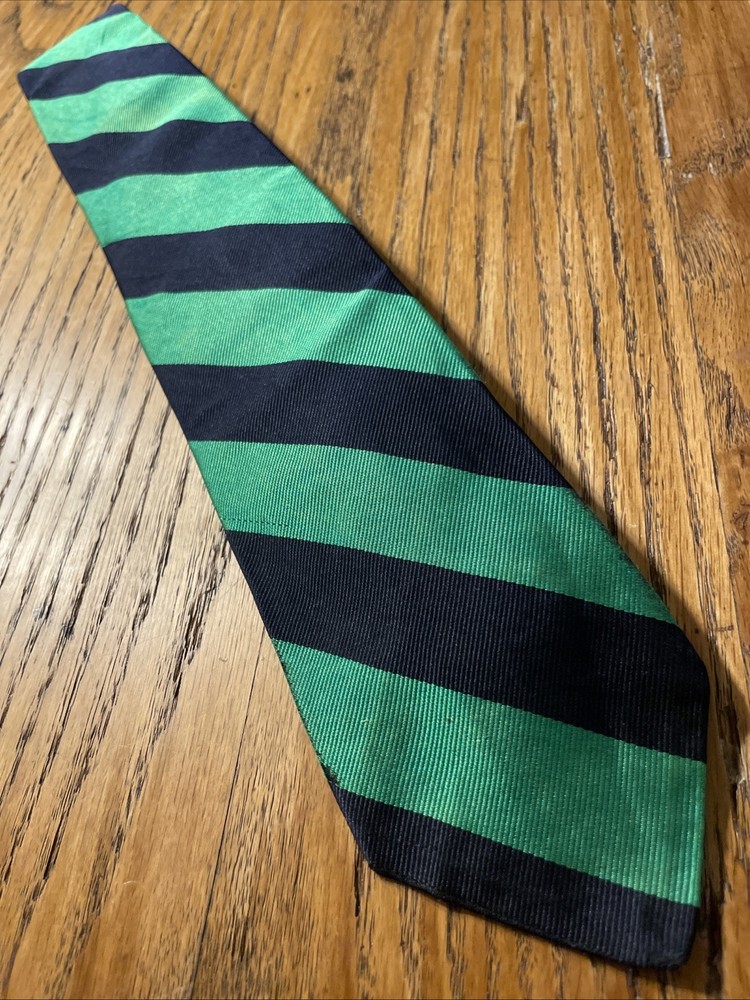 Vintage EUC Robert Talbott Damschroder’s Repp Silk Tie USA Hand Sewn Necktie