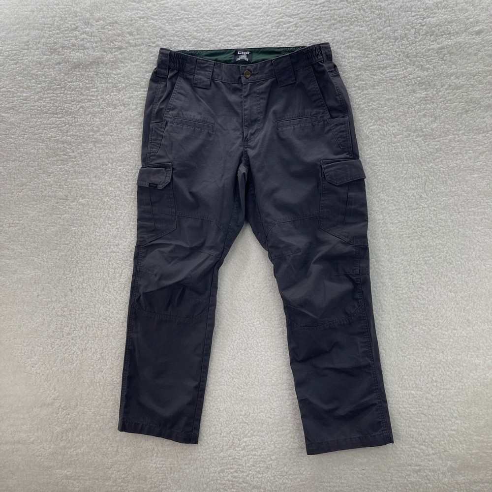 CQR Pants Mens 34x30 Gray Ripstop Cargo Military Tactical Utility Security Gorp