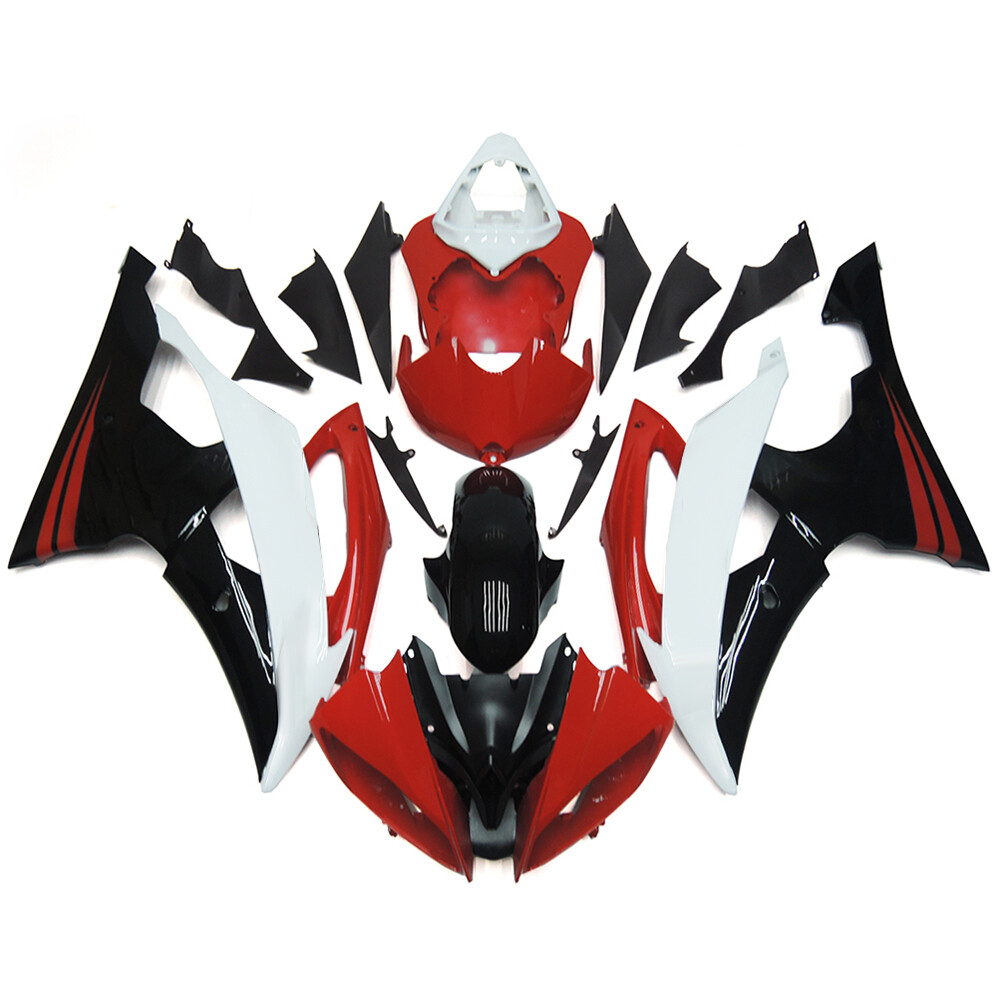 Yamaha YZF R6 2008-2016 ABS Fairings in White Red Black