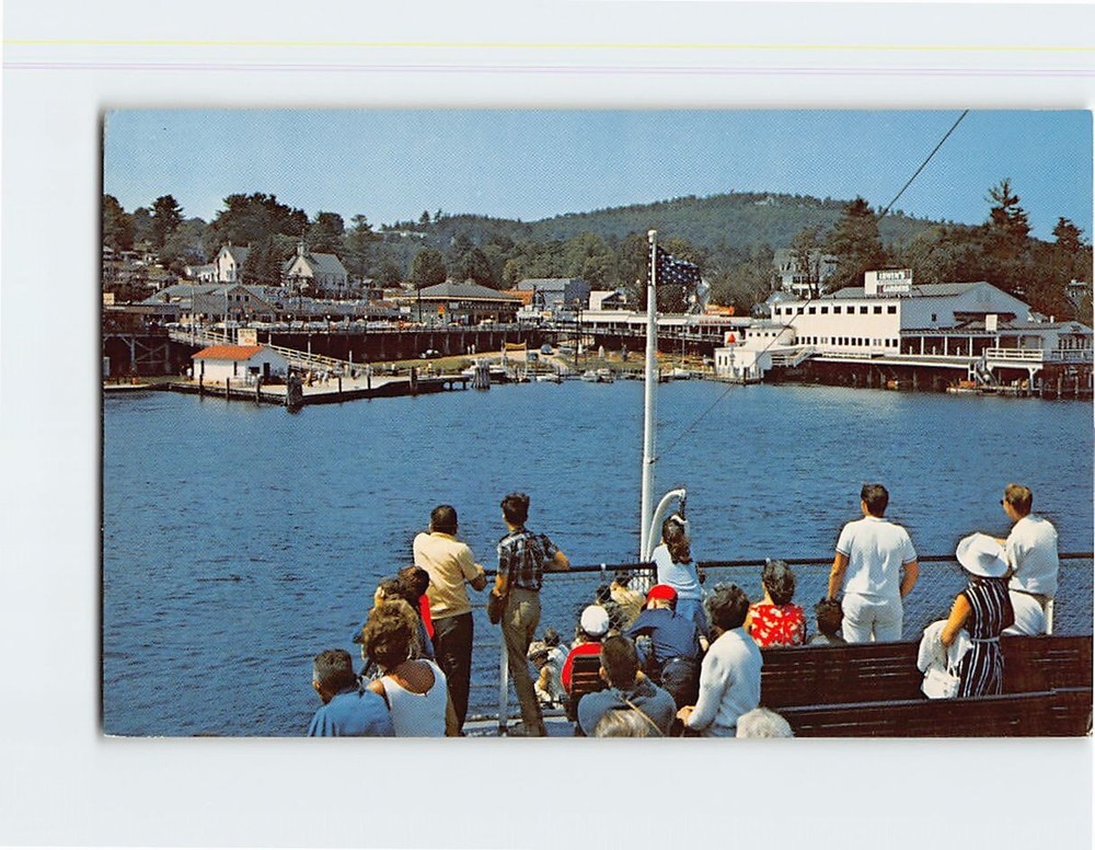 Postcard Weirs Beach Waterfront Lake Winnipesaukee New Hampshire USA