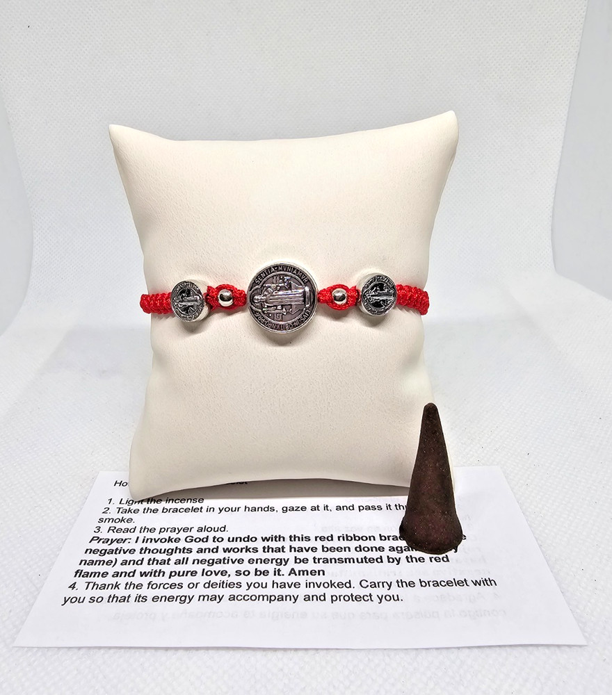 Pulsera San Benito Tejido / San Benito Bracelet Para Proteccion Guardia