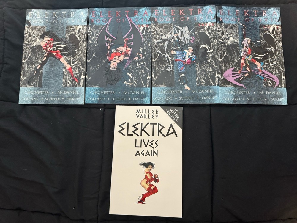 Elektra Marvel Comic Lot: Root of Evil Complete Set + Elektra lives Again