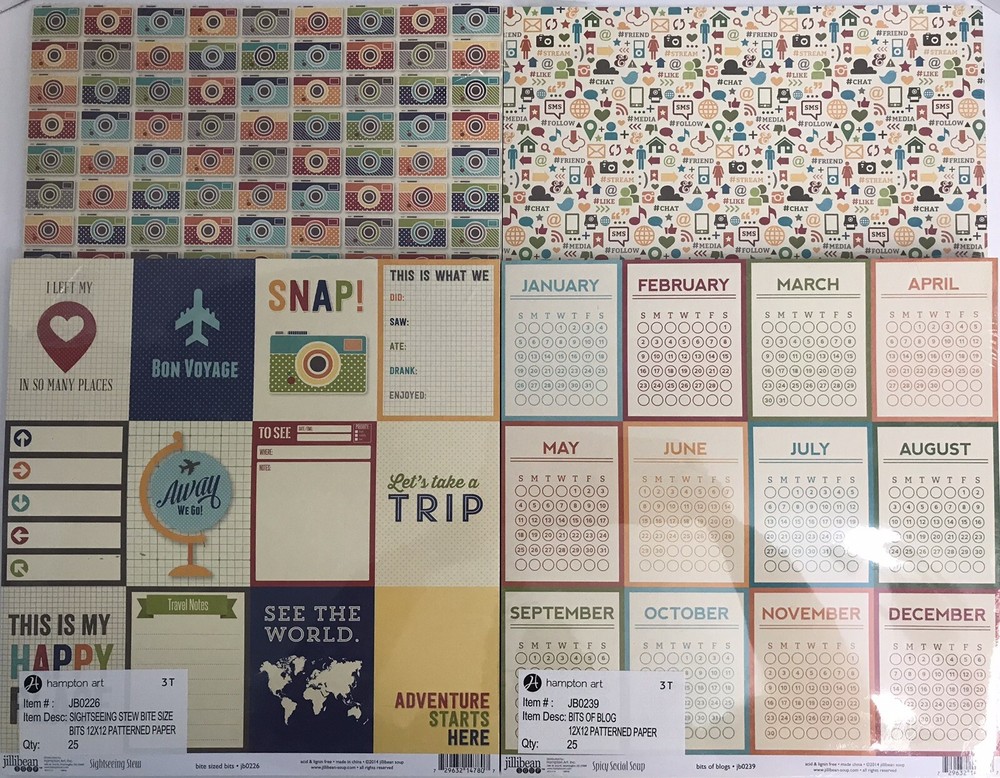 Jillibean Scrapbook Paper 12