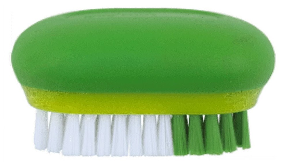 GoodCook Color-Coded Nylon Bristle Fruit and Veggie Brush in White Green  