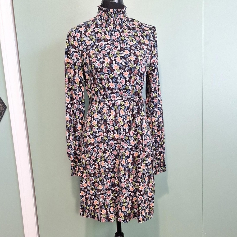Boden Floral Long Sleeve Dress Size 8