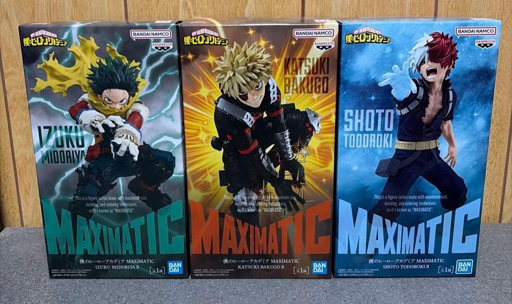 My Hero Academia Figure MAXIMATIC Izuku Midoriya II Shoto Todoroki II Bakugo II