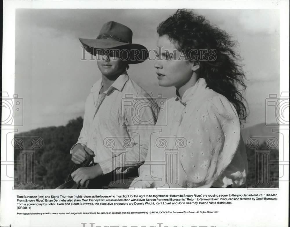 1988 Press Photo Tom Burlinson and Sigrid Thornton in 