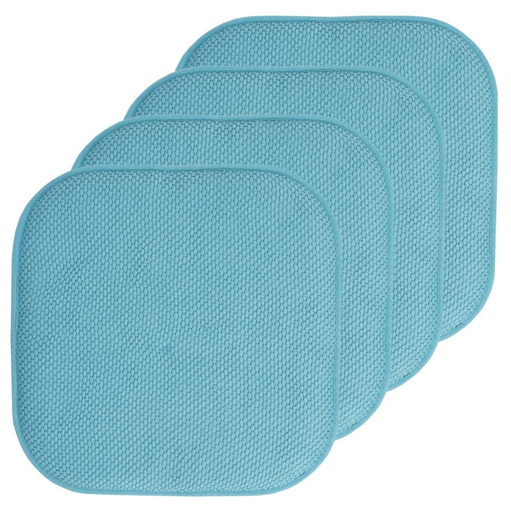 Chair Cushion Memory Foam Pads Honeycomb Pattern Slip Non Skid Rubber Back Ro...