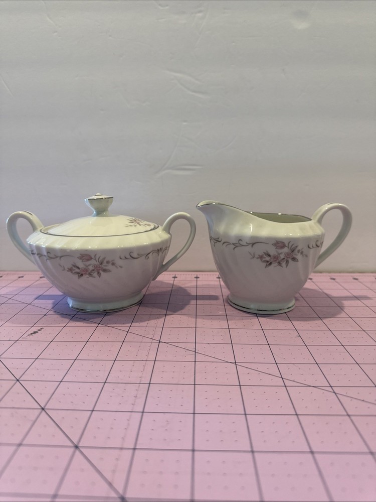 Vintage Gold Standard Genuine Porcelain China - Creamer & Sugar Bowl w/ Lid Set