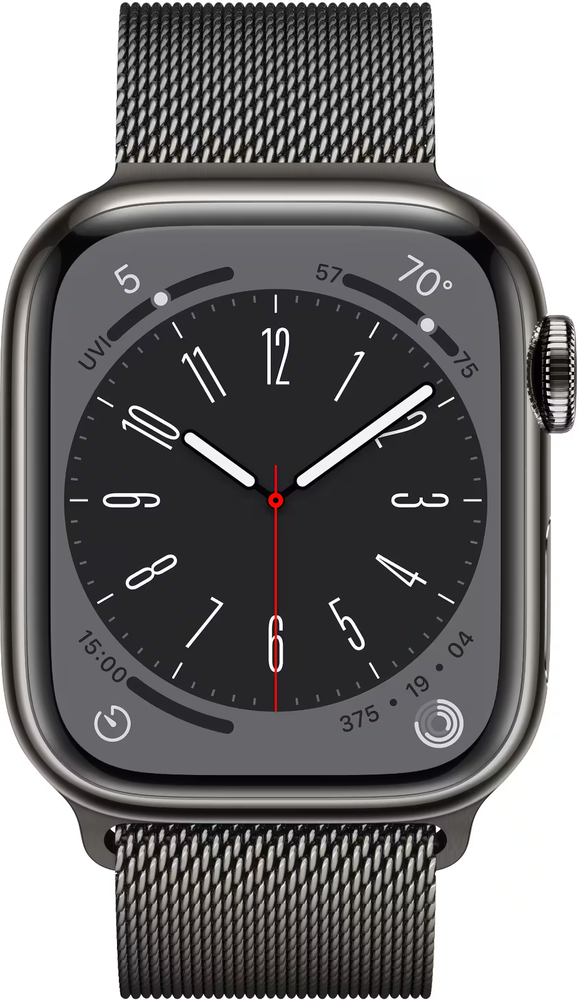 Apple Watch Series 8 GPS + Cellular, 45mm Midnight Aluminum w/ Graphite Band