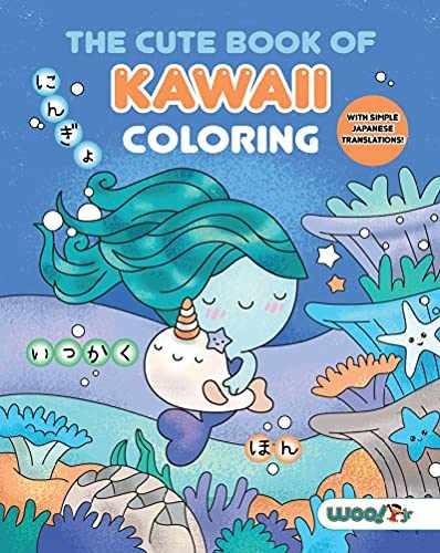 The Cute Book of Kawaii Coloring: (Fun - Paperback, by Woo! Jr. Kids - Very Good