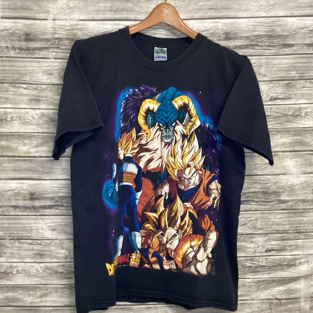 Dragon Ball Super Shirt Mens Medium Black Graphic Tee Goku Vegeta Gogeta