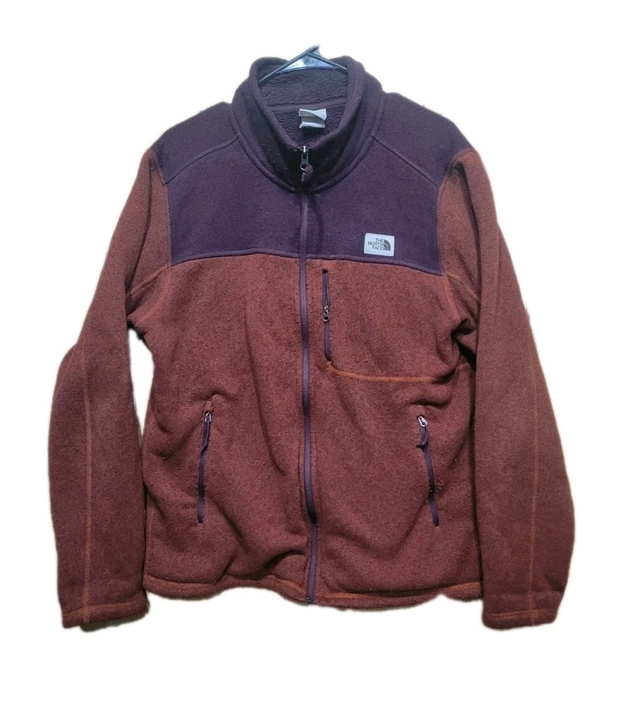 VTG The North Face Fleece Full Zip Jacket W/chest Pocket Mens Large