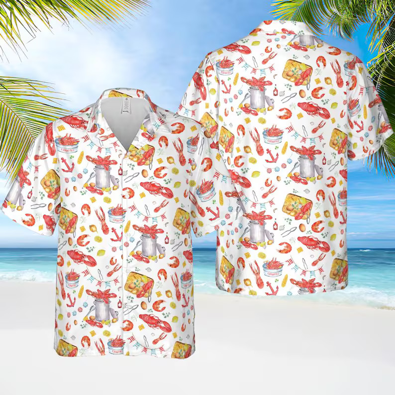 Crawfish Boil Hawaii Shirt Louisiana Cajun Seafood Party
