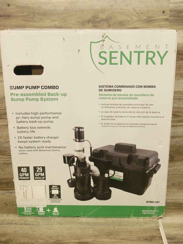 Basement Sentry STBC101 Pre-Assembled Sump Pump Backup System