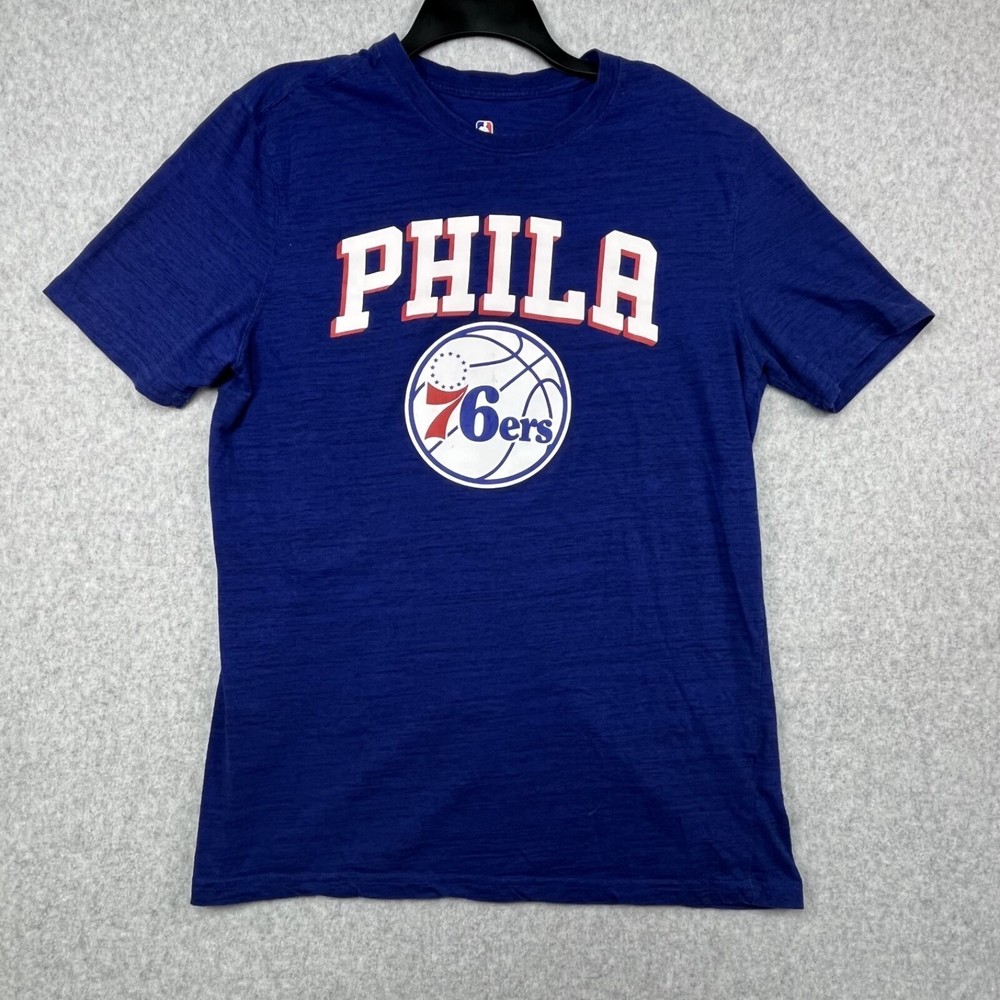 Philadelphia 76ers Shirt Men's L Blue NBA Basketball Team Graphic Tee Sixers