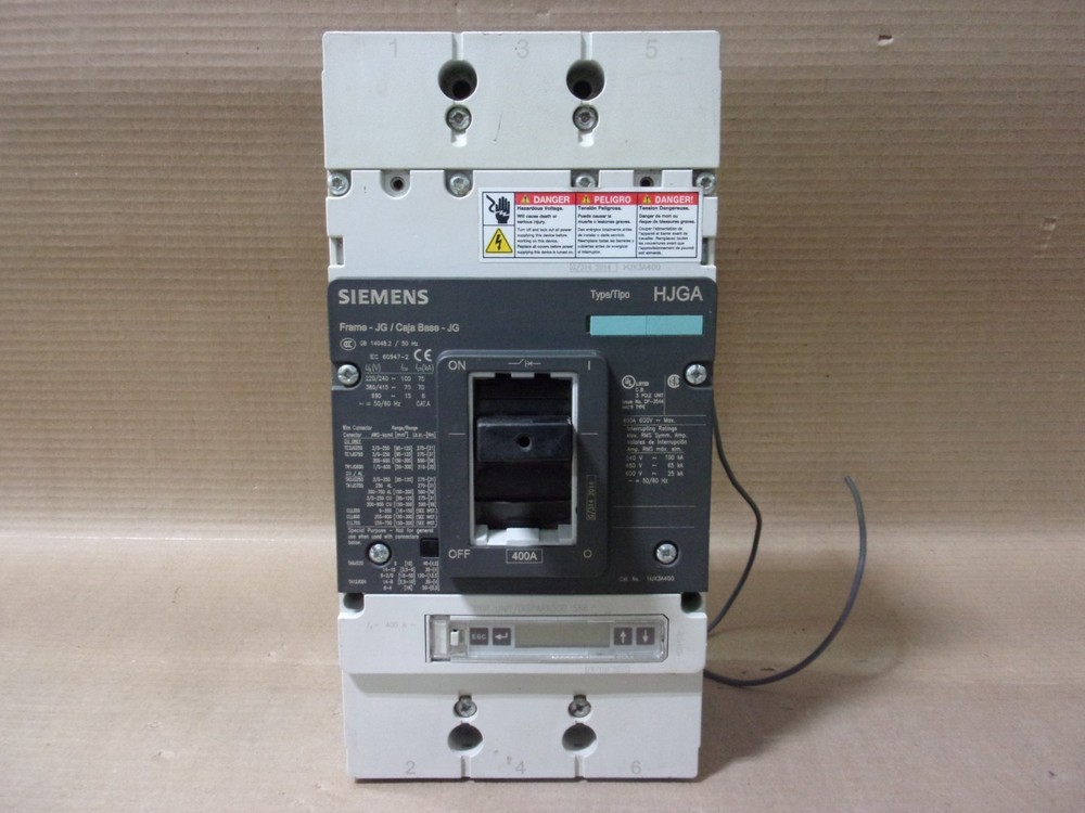Siemens HJGA HJX HJX3A400 3 Pole 400 Amp SHUNT TRIP Circuit Breaker FLAWED #6