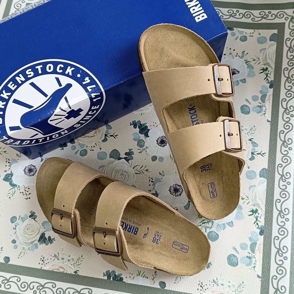 Birkenstock Arizona Tabacco Brown Shoes Soft Footbed Leather Sandals EU 37-45