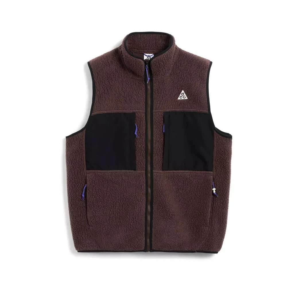 Size Small Nike Men's ACG ' Wolf' Vest FN2448-237 Wolf Vest Baroque Brown/Black