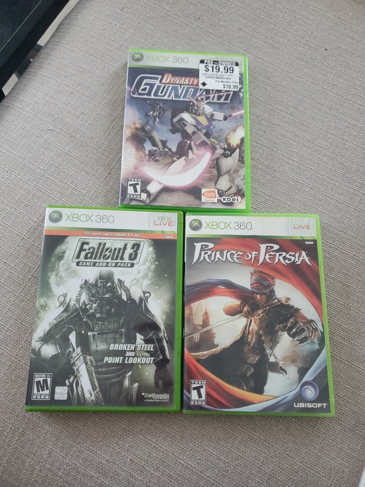 Dynasty Warriors Gundam, Prince Of Persia And Fallout (Microsoft Xbox 360 Lot)