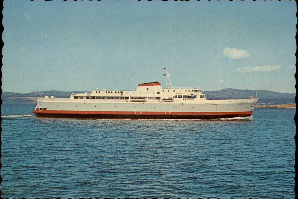 Washington Port Angeles MV Coho ferry to Victoria British Columbia ~ postcard