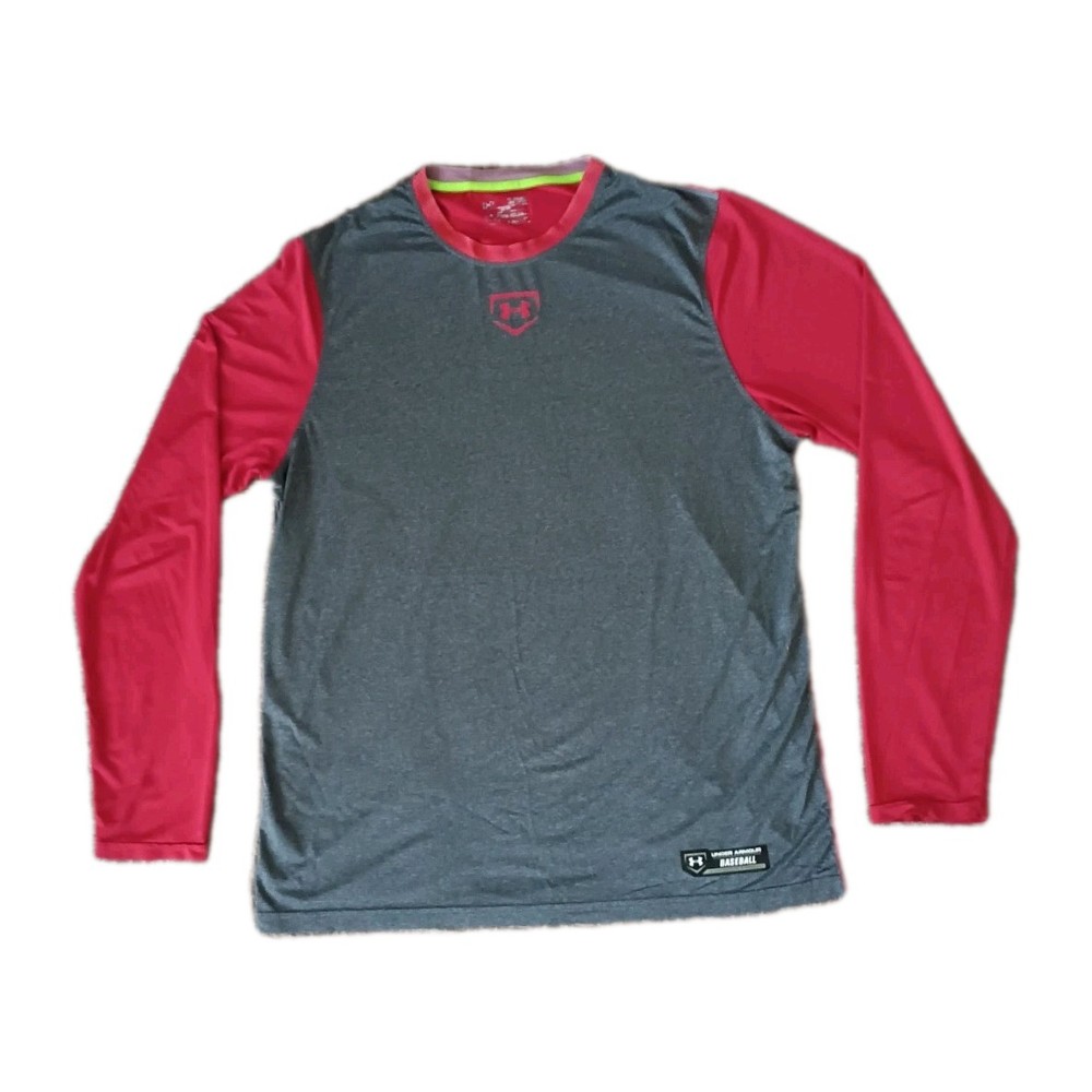 UNDER ARMOUR BASEBALL FITTED HEATGEAR L/S T-SHIRT POLY/SPANDEX Mens Size XL