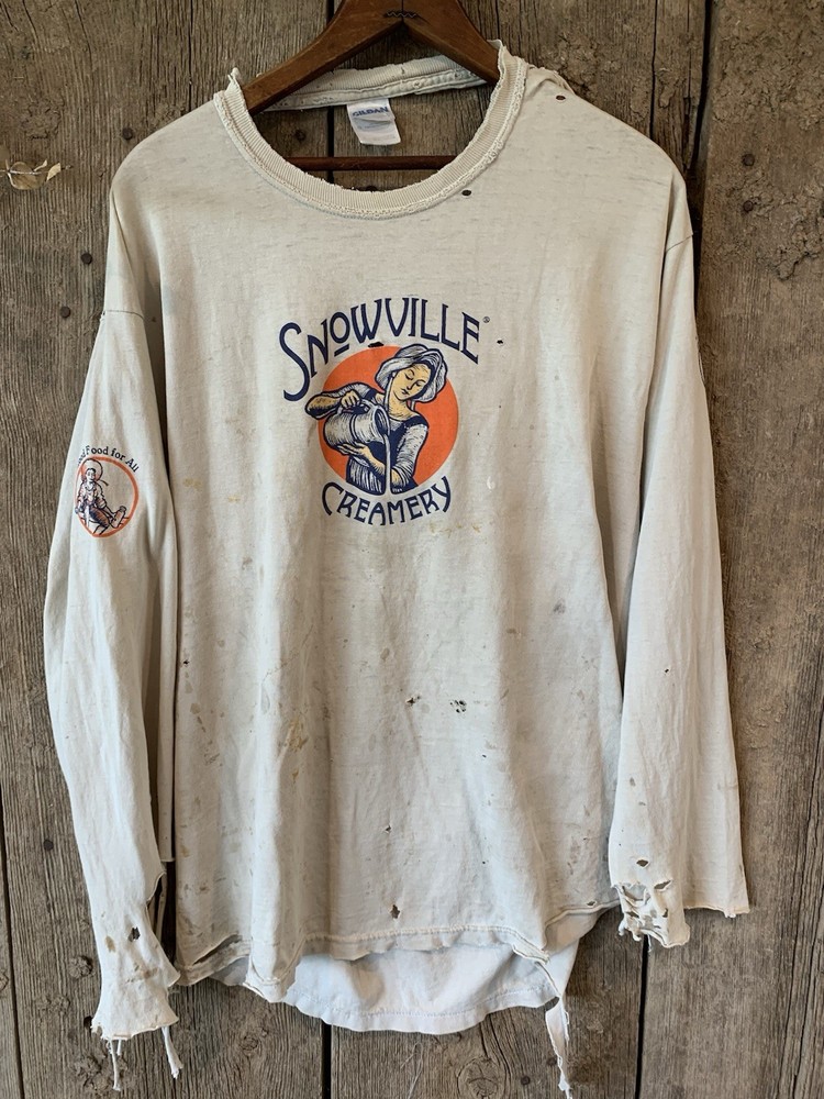 Destroyed Vintage Snowville Creamery Farmers Shirt