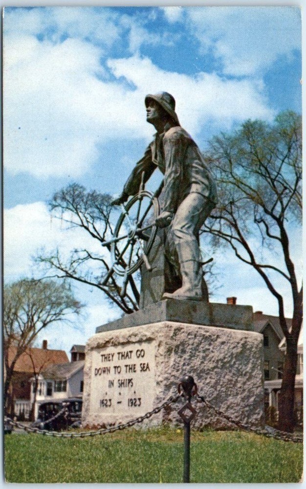 Postcard - Statue of the Mariner, Gloucester, Massachusetts, USA
