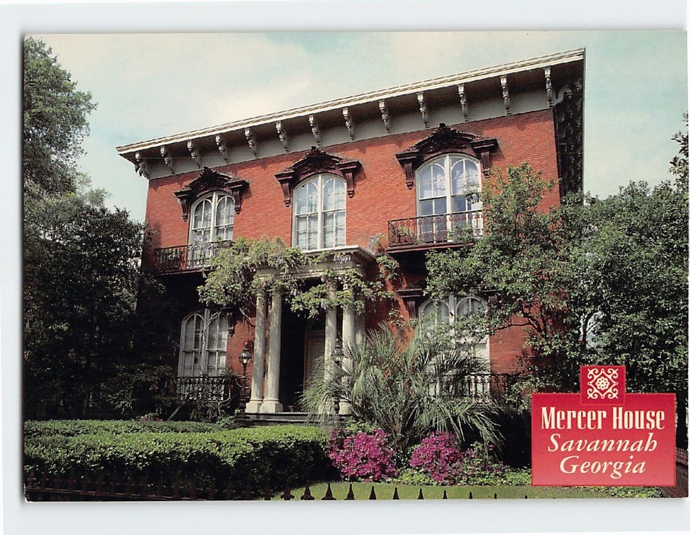 Postcard Mercer House Savannah Georgia USA