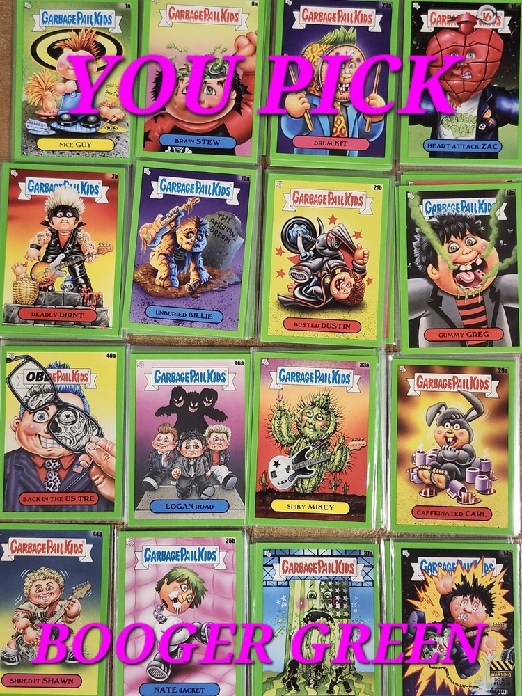 Garbage Pail Kids Green Day You Pick Booger Green Parallels