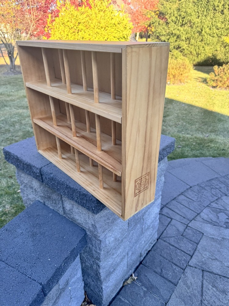 Napa Valley Wooden 144 CD Compact Disc Storage Rack Shelf Crate Case Holder