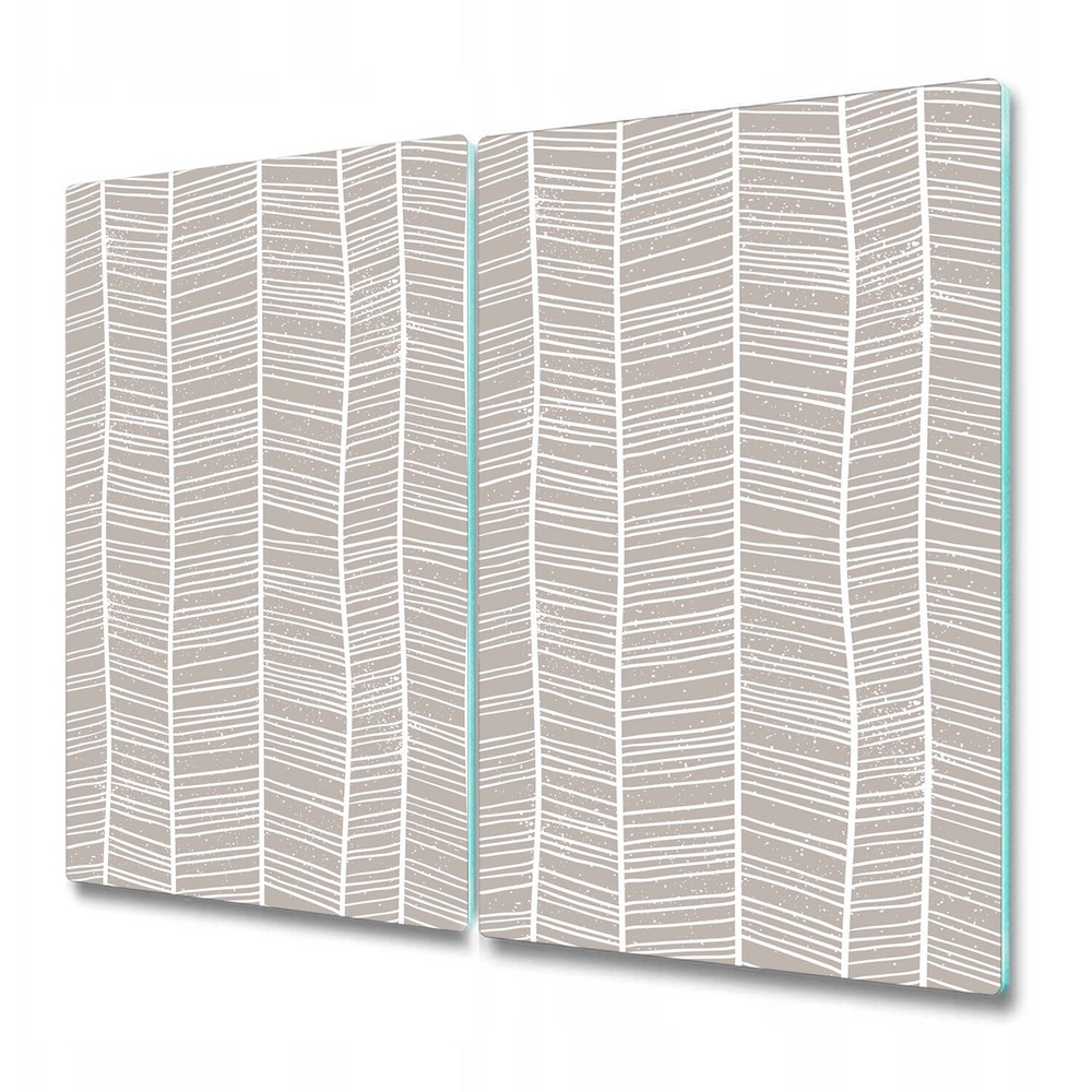 Glass Chopping Cutting Board Worktop Saver Herringbone Geometric Art 2x30x52