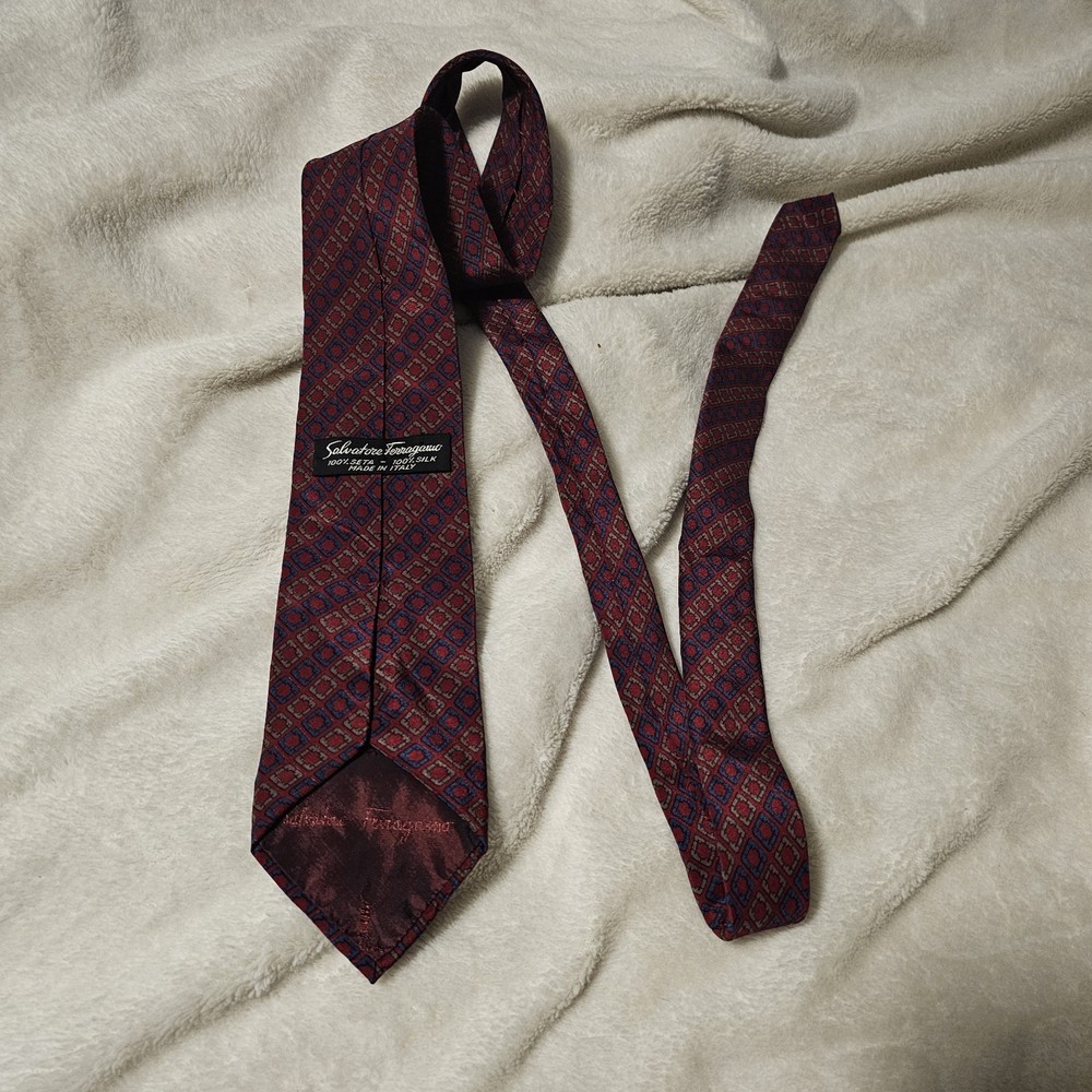Salvatore Ferragamo Silk Neck Tie Made In Italy