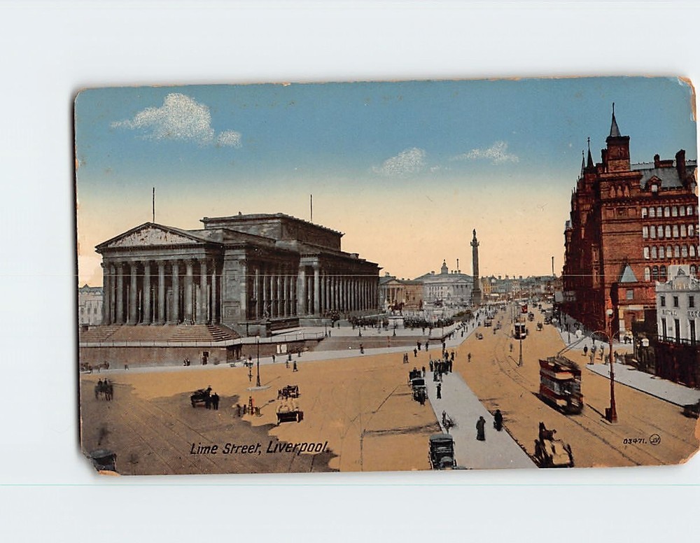 Postcard Lime Street in Liverpool England
